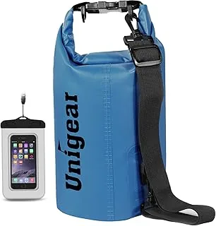 Unigear Wodoodporna torba (2 l/5 l / 10 l / 20 l / 30 l / 40 l / 55 l) do aktywności na świeżym powietrzu i sportów wodnych, kemping, kajak, wędkarstwo, z wodoodporną obudową na telefon komórkowy