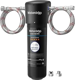 Waterdrop 10UA Podblatowy System Filtrów do Wody, Bezpośrednie Podłączenie do Baterii Kuchennej, Wysoka Wydajność Redukcji chloru 30000 Litrów, USA Tech