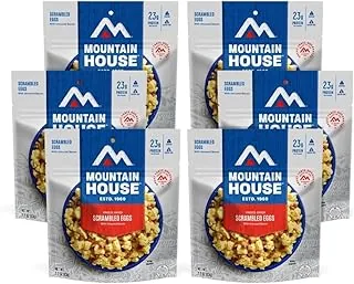 Mountain House Jajecznica z nieutwardzonym boczkiem liofilizowane wędrówki z plecakiem i jedzenie kempingowe 6-pak bezglutenowe