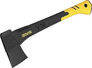 LEXIVON Siekiera do siekania, 45 cm, kempingowa, outdoorowa, do siekania kłód ze średniego drewna, małych drzew, podpałek i ogrodnictwa, ergonomiczny uchwyt TPR, lekki uchwyt z włókna szklanego,