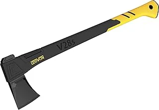 LEXIVON Siekiera rozłupująca 71 cm do rozłupywania dużych pni ze stali klasy A, wzmocniony uchwyt z włókna szklanego, amortyzuje wstrząsy, antypoślizgowa, uchwyt zamknięty i uformowany, łącznie z