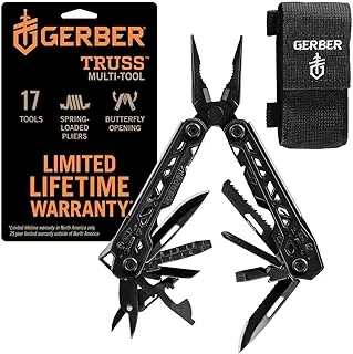Gerber Wielofunkcyjne narzędzie z nylonową pochwą i 17 funkcjami, Truss Multi Tool, czarne, 30-001780