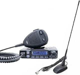 Radio CB PNI Escort HP 7120 ASQ, wzmocnienie HF, 4 W, 12 V i CB PNI Extra antena 48 z magnesem, 45 cm, SWR 1,0, AM/FM działa tylko w UE