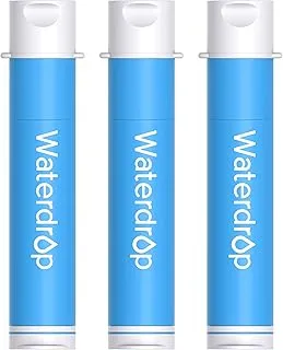 Waterdrop Filtr do wody, kemping, system filtracji wody 0,1 mikrona, 3-pak filtrów do wody, oczyszczacz wody pitnej, do awaryjnych wędrówek, podróży