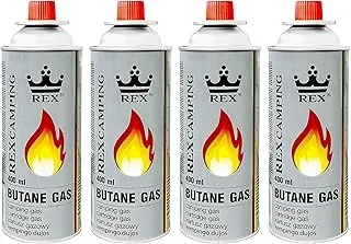 Mianova Wkłady gazowe 227 g, gaz butanowy, palnik Bunsen, kuchenka kempingowa, kuchenka gazowa, kuchenka gazowa, grill gazowy, lampa lutownicza, zestaw 4 butli gazowych
