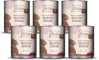 MjAMjAM – Premium mokra karma dla kotów – czysta przyjemność mięsa – delikatny kangur pure, opakowanie 6 szt. (6 × 800 g), bezzbożowa, z ekstra dużą ilością mięsa