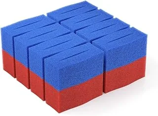 16 x zapasowa gąbka filtrująca pasująca do Oase BioTec 12 Screenmatic, zestaw 8 x niebieskich, 8 x czerwonych - zapasowe gąbki do stawu Koi | części zamienne do filtra przepływowego do oczyszczacza