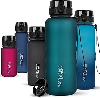 720°DGREE Butelka do picia 1,5 litra "uberBottle" softTouch +Sitko - Bez BPA - Duża butelka na wodę do siłowni, fitnessu, treningu, sportu, na zewnątrz - Butelka sportowa z Tritan - Lekka, odporna