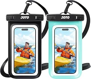 JOTO Wodoszczelne etui na telefon komórkowy, IPX8, wodoszczelne etui na telefon komórkowy do iPhone 15 14 13 12 11Pro Max Plus Galaxy S23 S22 do 7 cali, czarne/zielone