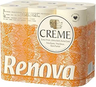 Renova 200076151 Papier Toaletowy, 18 rolek, Biały