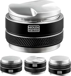 Dystrybutor kawy i ubijak NEOUZA 51 mm 2 w 1, podwójna głowica poziomująca do kawy Pasuje do portafiltra 51 mm Delonghi Breville, regulowana głębokość - profesjonalne ubijaki do espresso (dwugłowicowa niwelator)