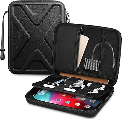 SITHON etui na tablet do 11" iPad Air M4 M3 M2 2026-2024, 11" iPad Pro M5 M4 2025-2018, 11" iPad A16 2025, 10.9" iPad i Air 5/4, Lenovo M11, twarda torba na laptopa z organizerem i kieszenią na akcesoria,