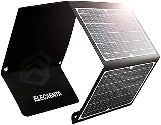 ELECAENTA 30W ETFE Przenośna Ładowarka Solarna 3 Porty USB PD18W QC3.0 USB-C Zamek Panel Słoneczny Przenośny Zestaw Paneli Słonecznych Wodoodporny dla Telefonów Komórkowych Smartfonów Tablet Powerbank