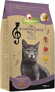 GranataPet Symphonie No. 1 tuńczyk, sucha karma dla kotów, pełnoporcjowa karma bez zbóż i dodatków cukru, smaczna karma dla kotów ze szlachetną rybą, 300 g