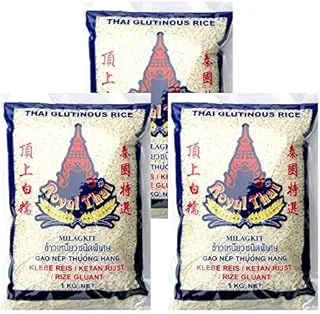 Royal Thai Ryż klejony (Sticky Rice), 1 kg, opakowanie 3 szt. (3 x 1000 g)