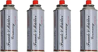 Messermann Germany Wkłady gazowe do kuchenki gazowej, kuchenki kempingowej, kartusz gazowy, 227 g, 4 sztuki