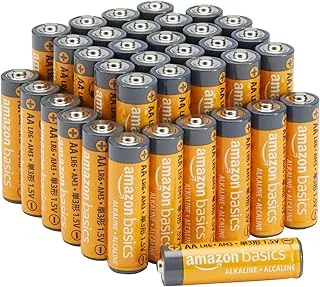 Amazon Basics Baterie alkaliczne AA 1,5 V, 10-letni okres przydatności, opakowanie 36 sztuk