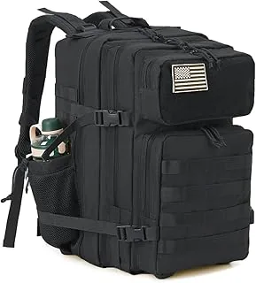 QT&QY 25L/45L Plecak Taktyczny MOLLE z Bocznymi Uchwytami na Butelki – Uniwersalny Plecak na Trekking, Survival i Trening Siłowy