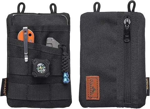VIPERADE VE3 EDC organizer torby na narzędzia, mały organizer kieszonkowy EDC dla mężczyzn, organizer na wiele narzędzi do małej latarki, długopisu, notesu
