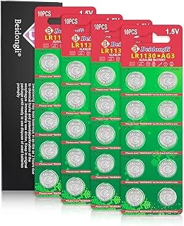 LR1130 AG10 Battery 1.5V Long-Lasting Alkaline Button Cell Batteries (40 Batteries)【3-Year Warranty】