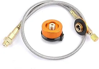 Outdoor Camping Adapter Kanister Paliwa Kemping/Piecyk Turystyczny Adapter Gazu Butanowego Konwersja Złącze (złącze + rura przedłużająca)