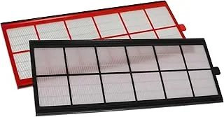 Zestaw filtrów powietrza vhbw kompatybilny z urządzeniami wentylacyjnymi Zehnder ComfoAir 350, 550 - G4 / F7 2-częściowy zestaw, 50 x 17 x 1 cm, czerwony, czarny, biały