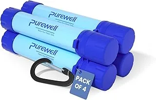 Purewell Osobisty filtr wody 1500L Zewnętrzny filtr wody Usuwa 99,99% zanieczyszczeń, trekking, przygodowe podróże i gotowość na wypadek sytuacji awaryjnej
