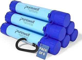 Purewell Osobisty filtr wody 1500L Zewnętrzny filtr wody Usuwa 99,99% zanieczyszczeń, trekking, przygodowe podróże i gotowość na wypadek sytuacji awaryjnej