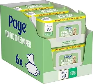 Page Wilgotny papier toaletowy, Aloe Vera Maxipack, 444 szt. (6 x 74 sztuk) - opakowanie