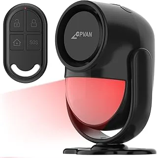 CPVAN PIR Czujnik Ruchu Alarm, Czujnik Ruchu Z Pilotem, 125 Db, System Alarmowy AntykradzieżOwy Dla Domu, Kamper, Mieszkanie, SamochóD, Garaż, Biuro, Sklepy. Model: CP2-Pro, Czarny
