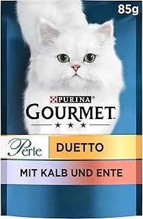 Gourmet Perle Duetto mokra karma dla kotów, z cielęciną i kaczką, 26 sztuk (26 x 85 g)