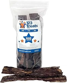 123 Treats - Suszone mięso wołowe - 450 gramów - 100% naturalne i zdrowe gryzaki dla psów - Wszystkie naturalne mięso bez konserwantów, hormonów, dodatków