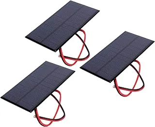 3 Szt. Mini Panel Słoneczny 6V 1W, Moduł Fotowoltaiczny 11x6cm z Kablem 30cm, System Ładowania Słonecznego do Małych Urządzeń, Przenośny Zestaw Akumulatora do Zabawek Elektronicznych