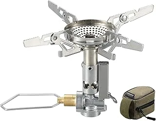 CAMPINGMOON Kompaktowa składana kuchenka z mikroregulatorem z 4Flex z zapalnikiem XD-2F