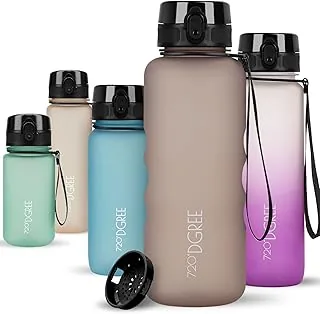 720°DGREE Butelka do picia 1,5 litra "uberBottle" softTouch +Sitko - Bez BPA - Duża butelka na wodę do siłowni, fitnessu, treningu, sportu, na zewnątrz - Butelka sportowa z Tritan - Lekka, odporna