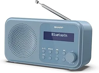 SHARP DR-P420 przenośne radio cyfrowe (DAB/DAB+/FM z RDS, USB, Bluetooth 5.0, funkcja budzika jack 3,5 mm), niebieskie