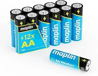 Maplin 12 x baterie alkaliczne AA LR6 1,5 V 10 lat trwałości wysoka wydajność