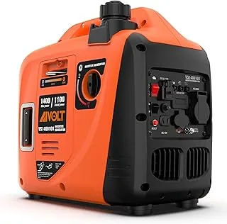 AIVOLT Generator Benzyny 1400W Generator Cichego Falownika z Gniazdami AC 230V/DC 12V/USB Typu A i Zbiornikiem 2,5L Przenośny Lekki Generator na Kemping na świeżym Powietrzu