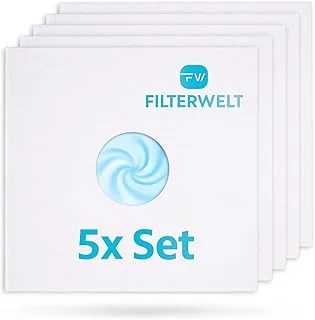 5 x zestaw filtrów zamiennych dla filtrów pyłowych MAICO ZF 60/100 - 135 x 135 mm/otwór 22 mm - wentylatory łazienkowe wszystkie typy ER-AP/APB 0093.0680
