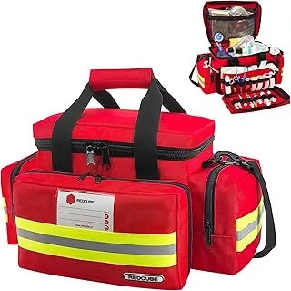 REDCUBE Torba ratunkowa - Worki pierwszej pomocy puste - Torba ratownicza na uraz, profesjonalny zestaw wielokrotnego udostępniania Carrier for Emergency Medical Supplies (czerwony)