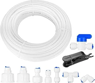 Uniwersalny zestaw do podłączenia wody 20 m, wąż wodny, łącznik węża do lodówki, filtr do wody (1/4",1/2",3/4")