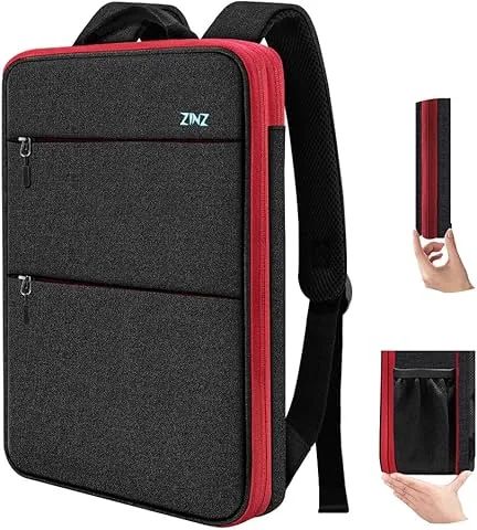 ZINZ cienki i rozszerzalny plecak na laptopa, wodoodporny, kompatybilny z MacBook Pro 14" M4/M3/M2/M1, Mac Air/Pro 13,3", XPS 13 14 i większością laptopów 13"-14"
