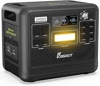 FOSSiBOT - POLSKA F2400, Przenośna stacja zasilająca 2048 Wh/2400W LiFePO4 UPS Generator słoneczny, 5-letnia gwarancja