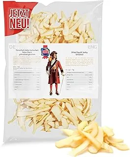 Kałamarnica wędzona (1 kg XXL opakowanie) ryba Jerky I High Protein I przekąski I suszona ryba Omega 3, wołowina, suszone mięso i chipsy alternatywa