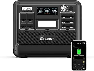 FOSSiBOT-Polska Power station F2400 2048 Wh LiFePO4 Przenośna stacja zasilająca, generator solarny z wyjściami 2400 W AC, do użytku domowego w kamperze, 5-letnia gwarancja