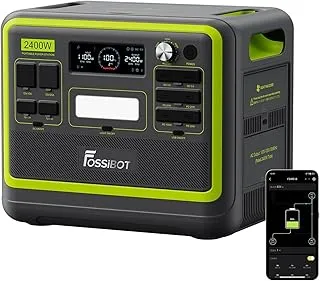 FOSSIBOT-Polska F2400 przenośna stacja zasilania, Generator solarny 2048 Wh LiFePO4 akumulator zapasowy z wyjściami 2400 W AC Z kontrolą APP