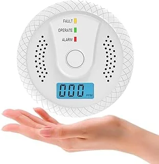 Alarm tlenku węgla, czujnik tlenku węgla z cyfrowym wyświetlaczem i alarmem Audible 85 DB, zasilanie bateryjne, nadaje się na kemping, do domu, szkoły, biura, zgodnie z EN50291
