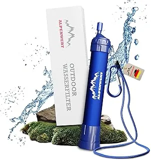 ALPENWERT Filtr do wody na zewnątrz - filtr do wody pitnej na 4000 litrów przefiltrowanej wody - uzdatnianie wody pitnej, które eliminuje 99,99% wszystkich zarazków i bakterii