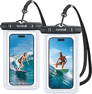 Lamicall Wodoodporne etui na telefon – wodoodporne etui na telefon IPX8 z klipsem do iPhone'a 17 16 15 14 13 12 Pro Max Plus Air Mini, Samsung S23 do 7 cali - przezroczyste