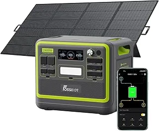 FOSSIBOT-Polska Elektrownia stacja zasilania F2400 paneli słonecznych 420 W, 2048Wh 2400W APP XT90, stacja kempingowa, podróż, szybkie płukanie 1,5 godziny, 5 letnia gwarancja producenta